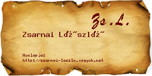 Zsarnai László névjegykártya