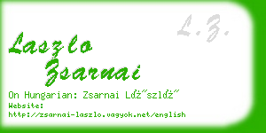 laszlo zsarnai business card